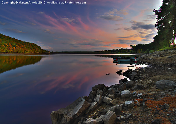 Evening sky at Tunstall Reservoir County Durham Picture Board by Martyn Arnold