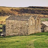 Buy canvas prints of Stone barns Reeth Yorkshire by Martyn Arnold
