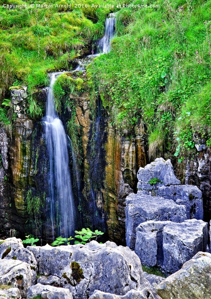 Waterfall at The Buttertubs, Swaledale, Yorkshire Picture Board by Martyn Arnold