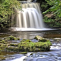 Buy canvas prints of Cauldron Falls at West Burton, Yorkshire Dales by Martyn Arnold
