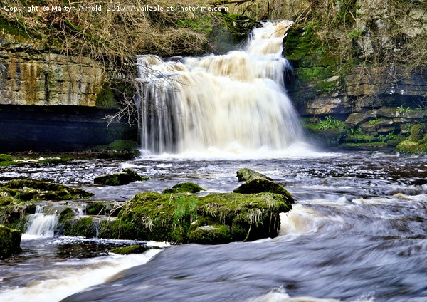 West Burton Waterfall After the Rain Picture Board by Martyn Arnold