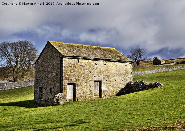 Yorkshire Dales Stone Barn Picture Board by Martyn Arnold