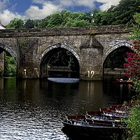Buy canvas prints of Elvet Bridge and River Wear at Durham City by Martyn Arnold