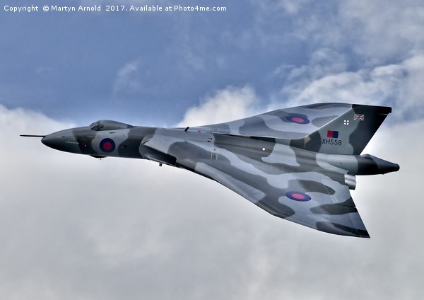 Avro Vulcan XH558 V Bomber Picture Board by Martyn Arnold