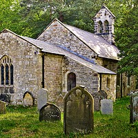 Buy canvas prints of Hawnby Village Church North Yorkshire Moors by Martyn Arnold