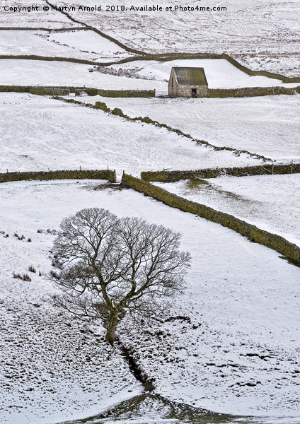 Weardale Winter Moorland Landscape Picture Board by Martyn Arnold