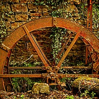 Buy canvas prints of Old Mill Wheel by Martyn Arnold