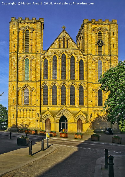 Ripon Cathedral west front in Evening Light Picture Board by Martyn Arnold