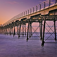 Buy canvas prints of Satburn Pier Sunset by Martyn Arnold