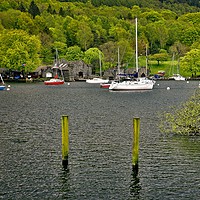 Buy canvas prints of Boats on Lake WIndermere by Martyn Arnold