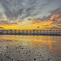 Buy canvas prints of Saltburn Autumn Sunset by Martyn Arnold