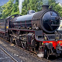 Buy canvas prints of 1264 Steaming out of Grosmont Station NYMR by Martyn Arnold