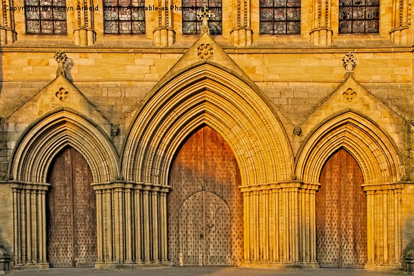 Setting Sun on RIpon Cathedral Picture Board by Martyn Arnold