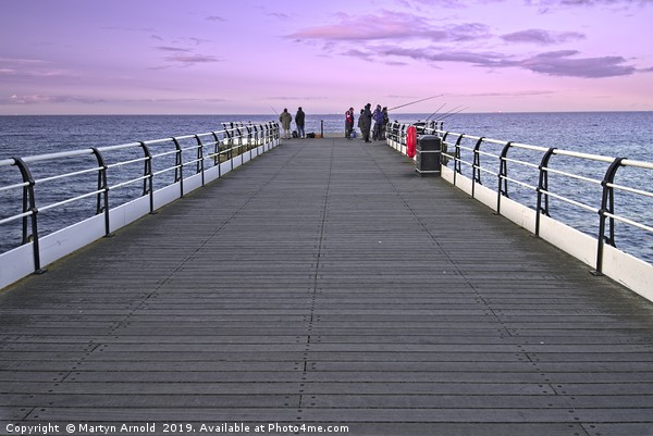 Evening Fishing at Saltburn Picture Board by Martyn Arnold