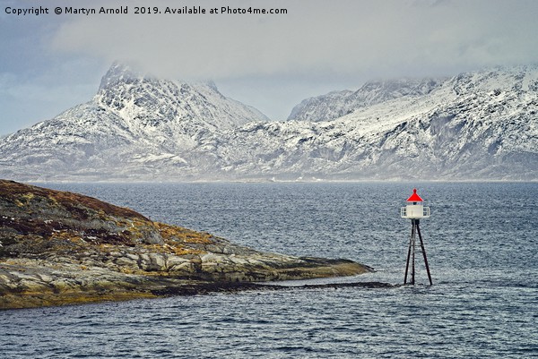 Norwegian Landscape near Bodø Picture Board by Martyn Arnold
