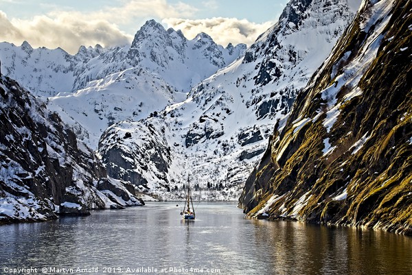 Entering Trollfjord Norway Picture Board by Martyn Arnold