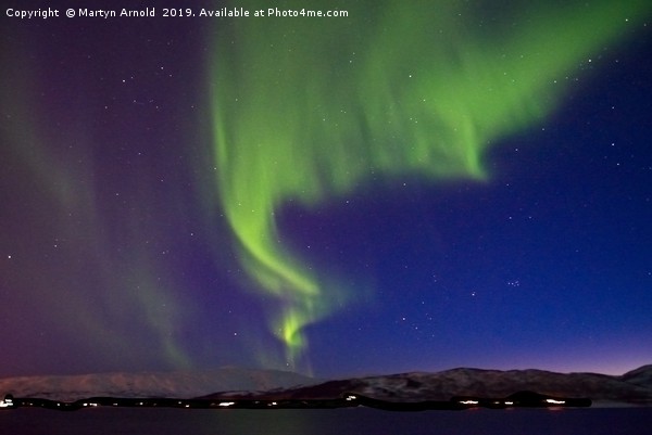 Aurora Borealis over Tromso Norway Picture Board by Martyn Arnold