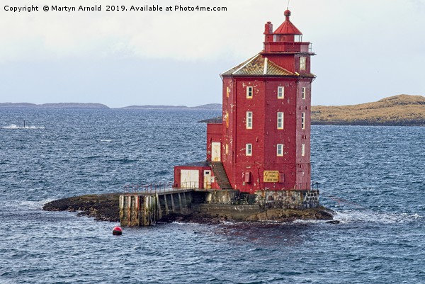 Kjeungskjæret Fyr Lighthouse, Norway Picture Board by Martyn Arnold