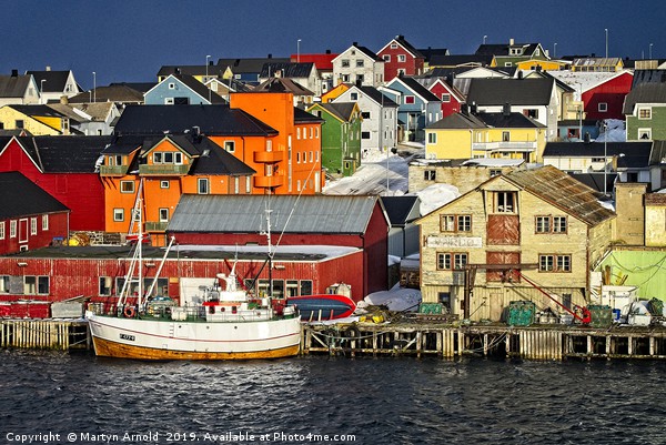 Colourful Vardo in Norway Picture Board by Martyn Arnold