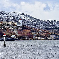 Buy canvas prints of Agdenes Lighthouse and Ringflua Light Norway by Martyn Arnold