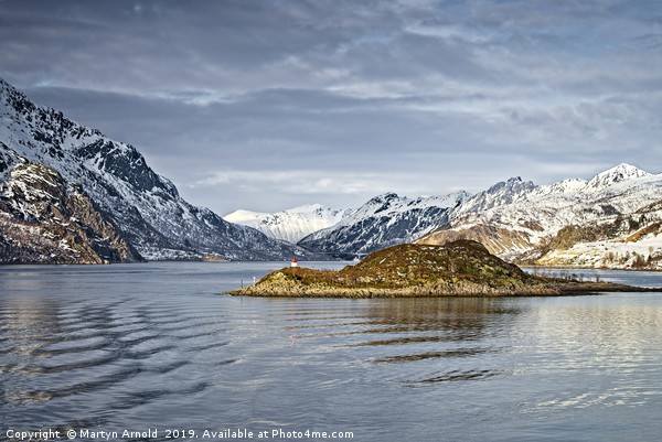 Norwegian Coastal Landscape Picture Board by Martyn Arnold