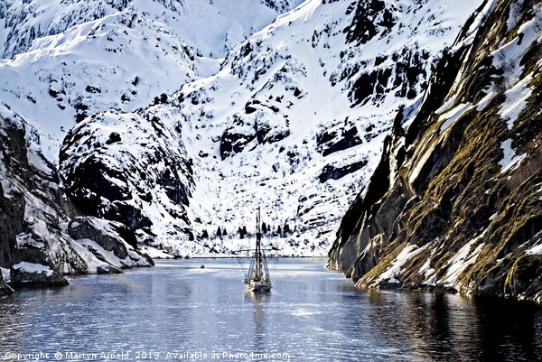 Sailing into Trollfjord Norway Picture Board by Martyn Arnold