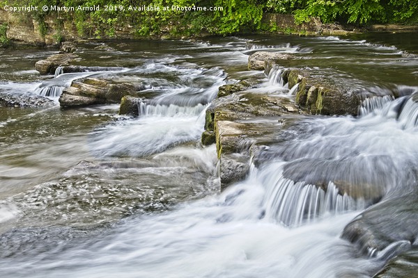 River Swale waterfalls at RIchmond, Yorkshire Picture Board by Martyn Arnold