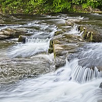 Buy canvas prints of River Swale waterfalls at RIchmond, Yorkshire by Martyn Arnold