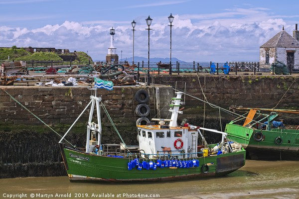 Maryport Harbour and lighthouse Picture Board by Martyn Arnold