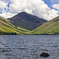 Buy canvas prints of Wastwater and Great Gable Panorama by Martyn Arnold