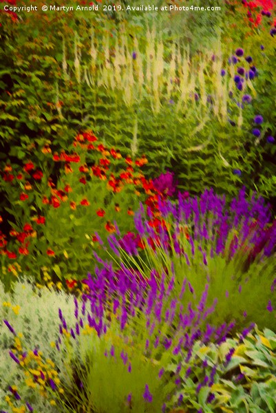 Artistic Summer Flower Border Picture Board by Martyn Arnold