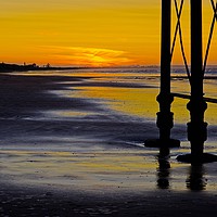 Buy canvas prints of Sunset at Saltburn-by-the-Sea in Yorkshire by Martyn Arnold