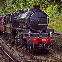 Buy canvas prints of Steam Locomotive 1264 Arriving at Goathland by Martyn Arnold
