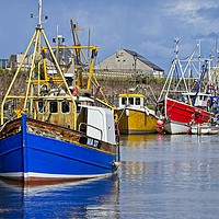 Buy canvas prints of Fishing Boats in Harbour by Martyn Arnold