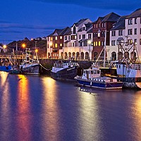 Buy canvas prints of Maryport Harbour at Night by Martyn Arnold