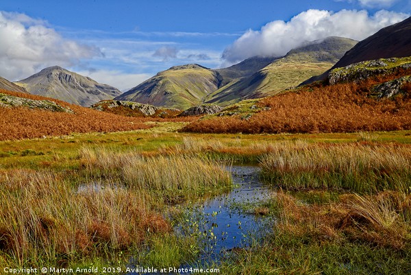 Wasdale Mountains in Autumn, Lake District Landsca Picture Board by Martyn Arnold