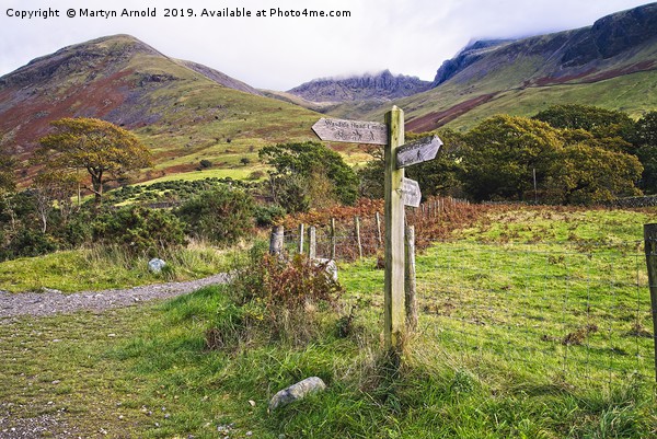 Footpath from Wast Water to Scafell Pike Picture Board by Martyn Arnold