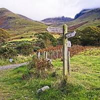 Buy canvas prints of Footpath from Wast Water to Scafell Pike by Martyn Arnold