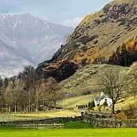 Buy canvas prints of Misty Blencathra mountain, Lake District by Martyn Arnold