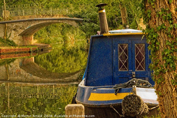 Canal Boat at Rest Picture Board by Martyn Arnold