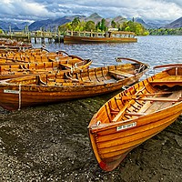 Buy canvas prints of Rowing Boats at Derwent Water by Martyn Arnold