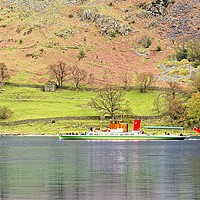 Buy canvas prints of Steaming around Ullswater by Martyn Arnold