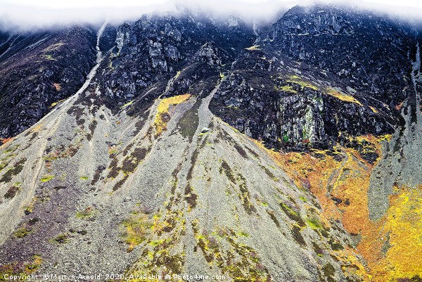 Wasdale Screes Abstract Picture Board by Martyn Arnold