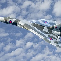 Buy canvas prints of Avro Vulcan XH558  by Martyn Arnold