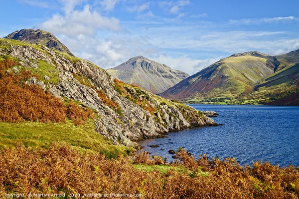 Great Gable from the shores of Wastwater  Picture Board by Martyn Arnold
