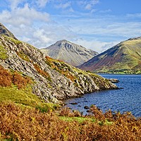 Buy canvas prints of Great Gable from the shores of Wastwater  by Martyn Arnold