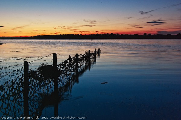 Rutland Water Sunset Picture Board by Martyn Arnold