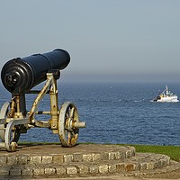Buy canvas prints of Crimea War Cannon on Hartlepool Headland by Martyn Arnold