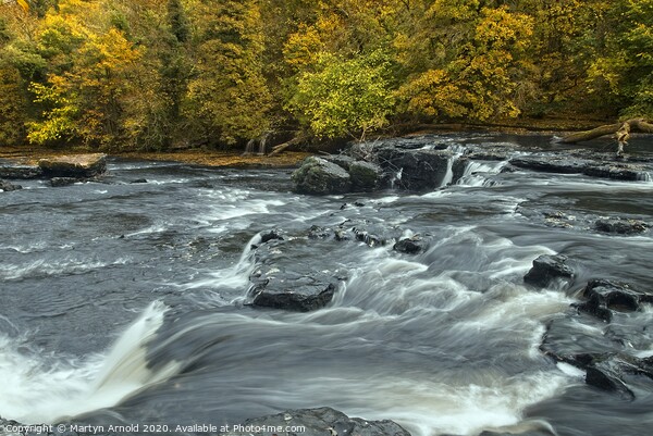 Aysgarth Falls Yorkshire Dales Waterfall Landscape Picture Board by Martyn Arnold