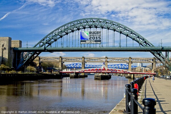 Newcastle Upon Tyne Bridges and Quayside Picture Board by Martyn Arnold